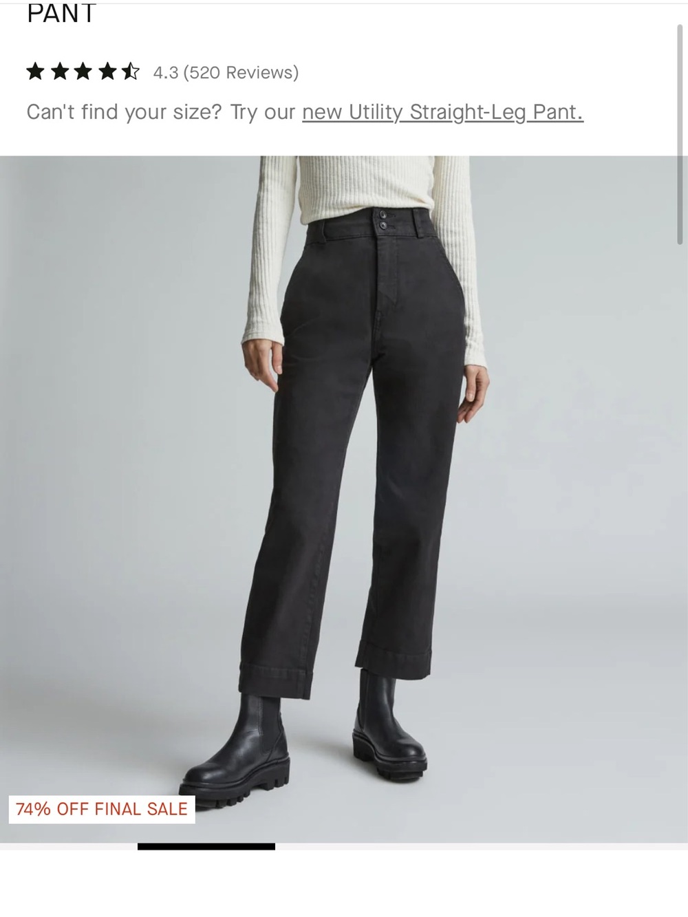 Everlane The Organic Straight Leg Pant